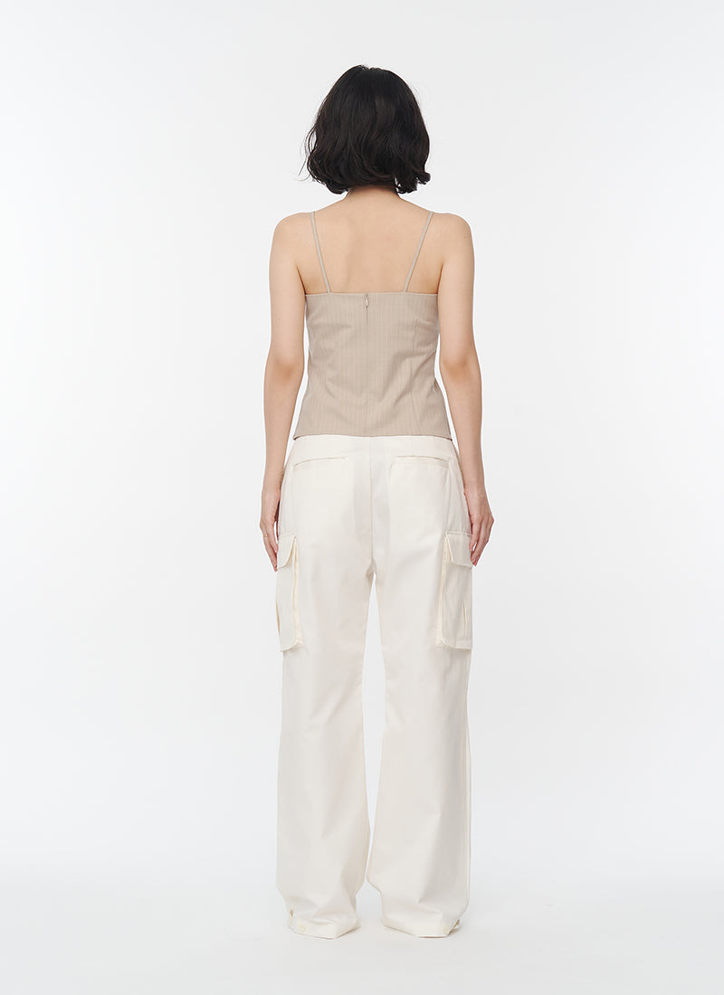 Taylor Lace Camisole - Beige(Stripe)