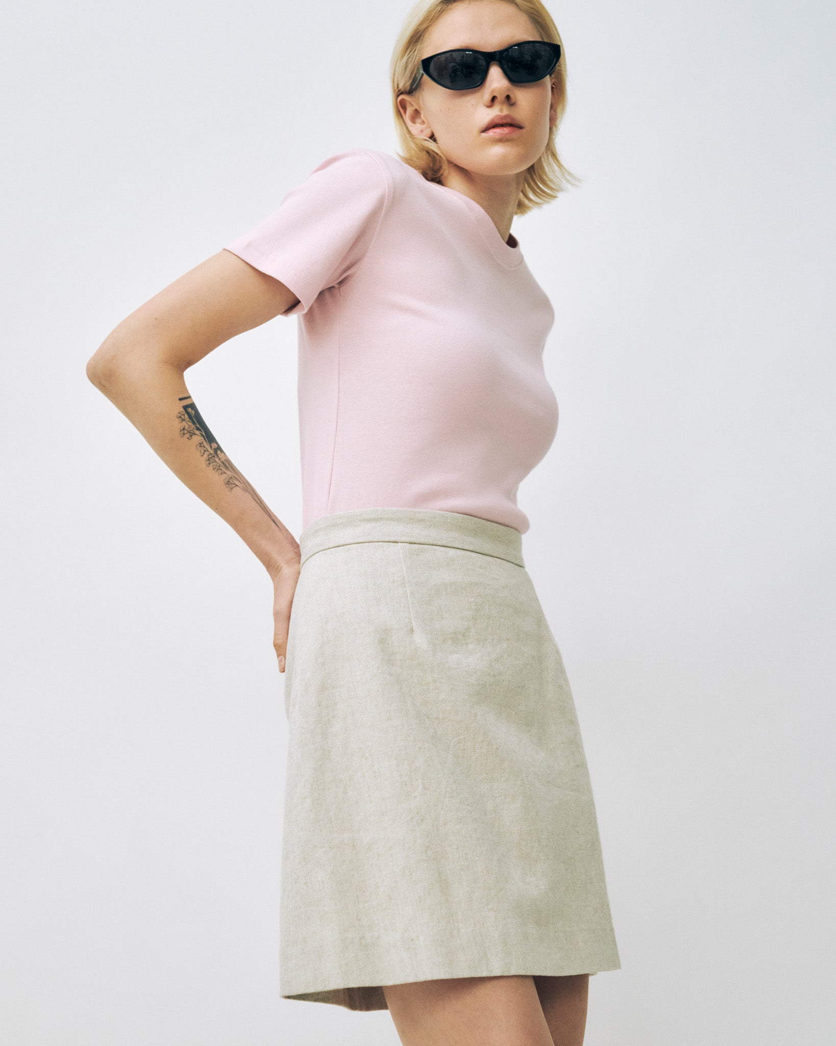 Linen Mini Skirt