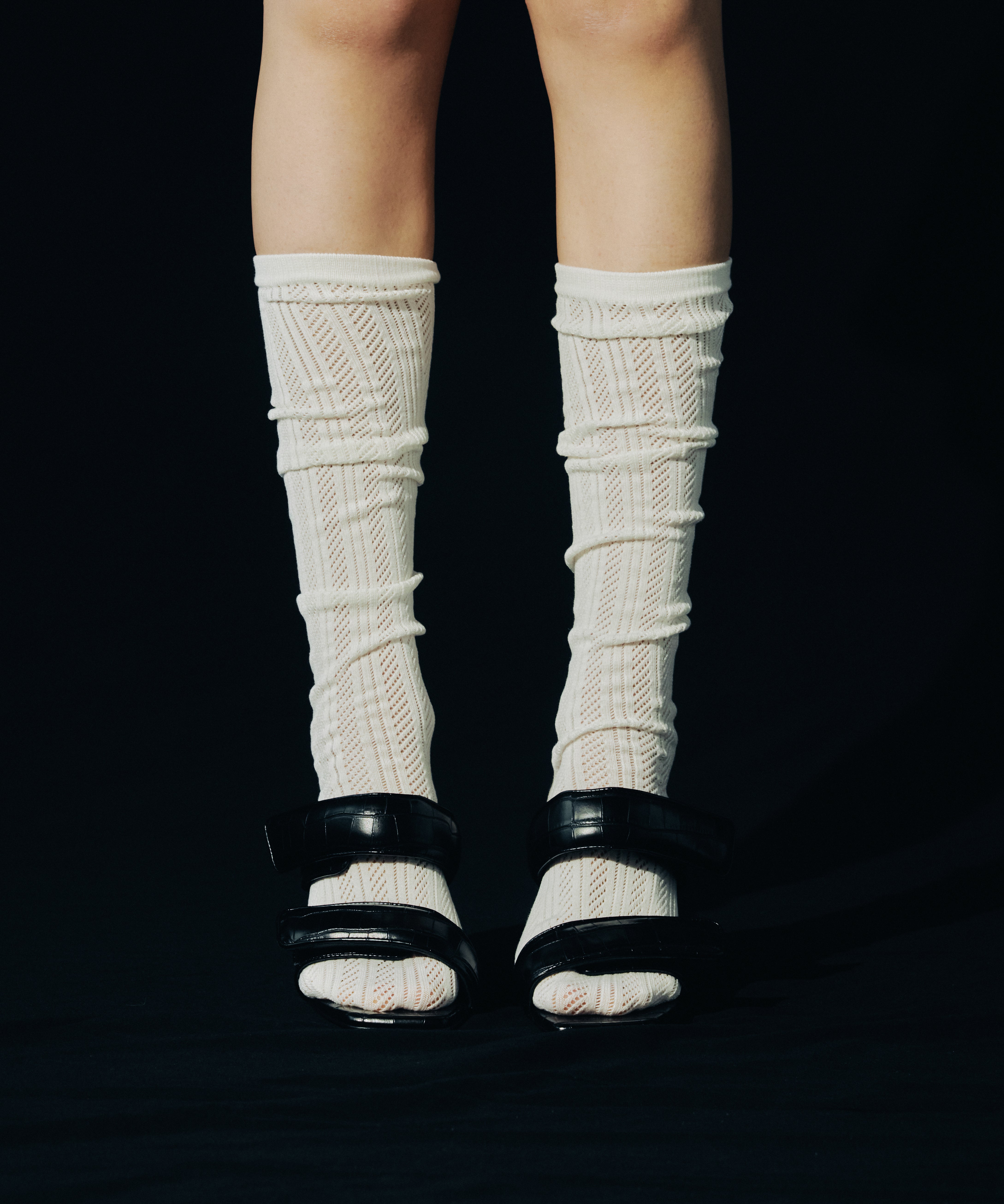 Knit Lace High Socks
