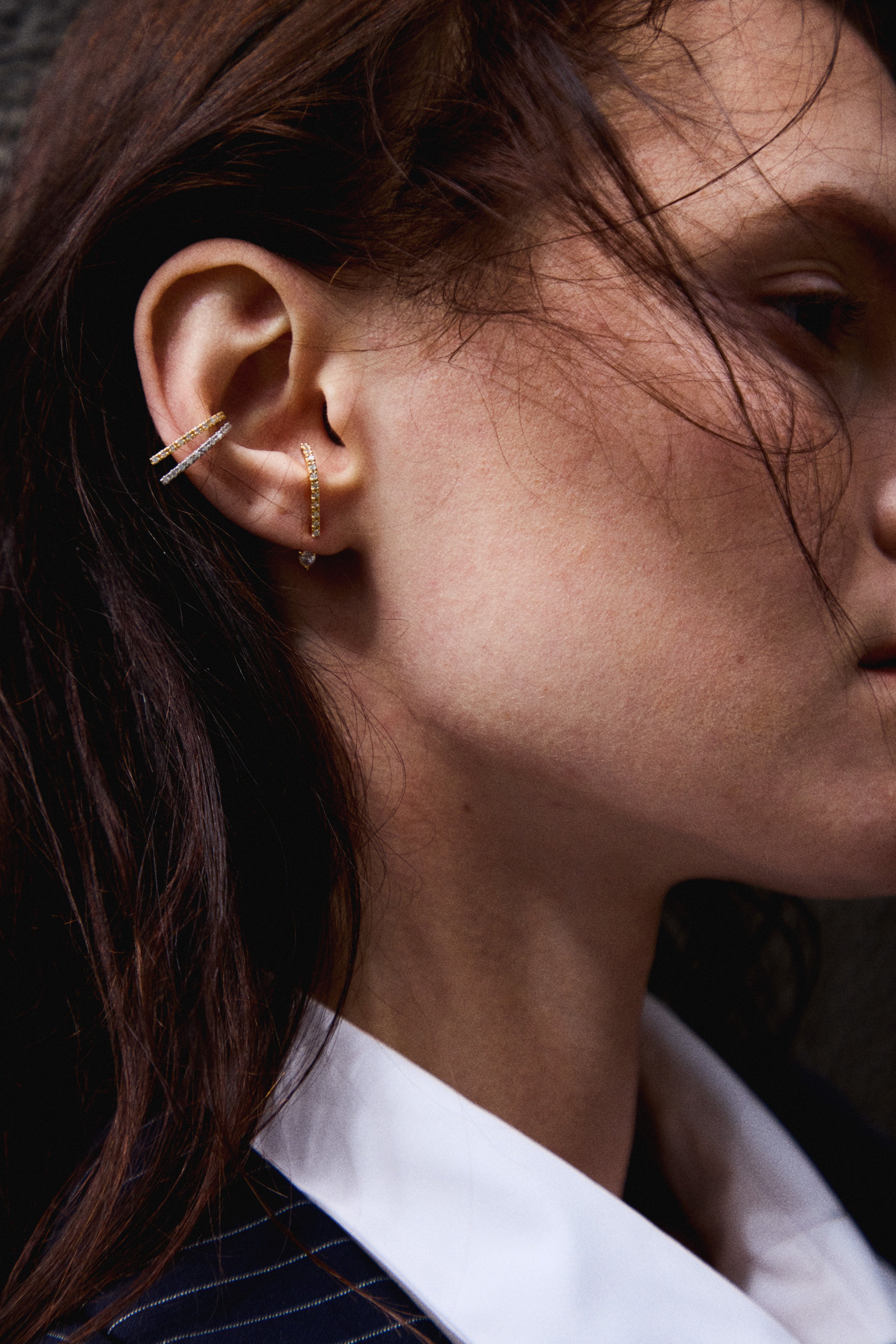 Lorraine Bar Diamond Ear Cuff
