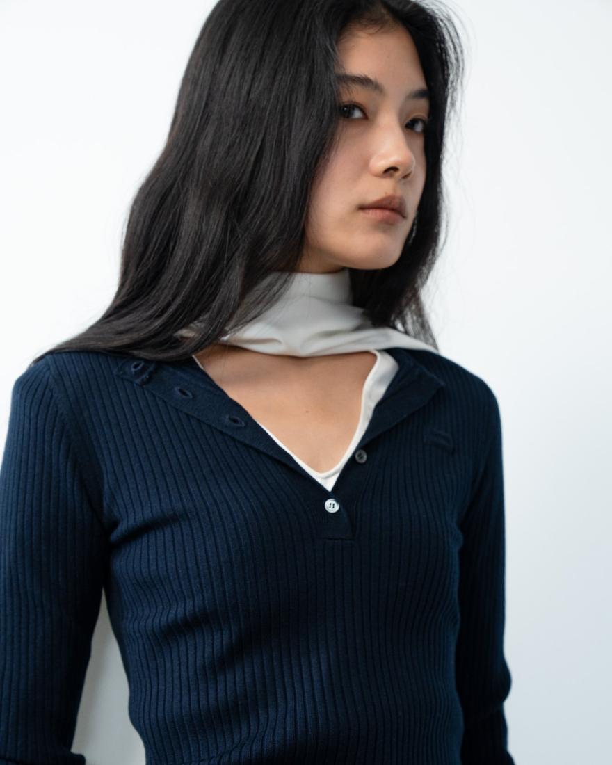 Kanon Logo Henley Knit