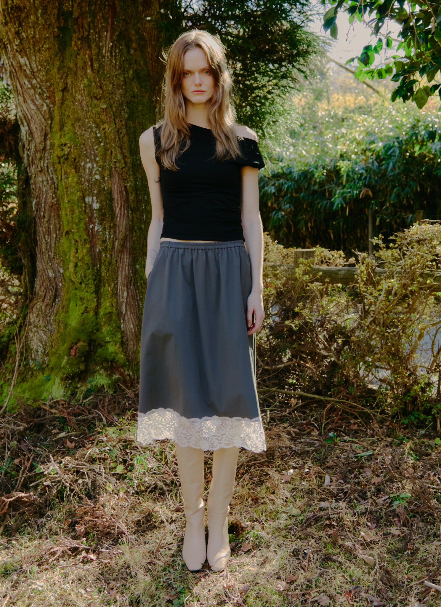 モデル：身長177cm　着用サイズ：F